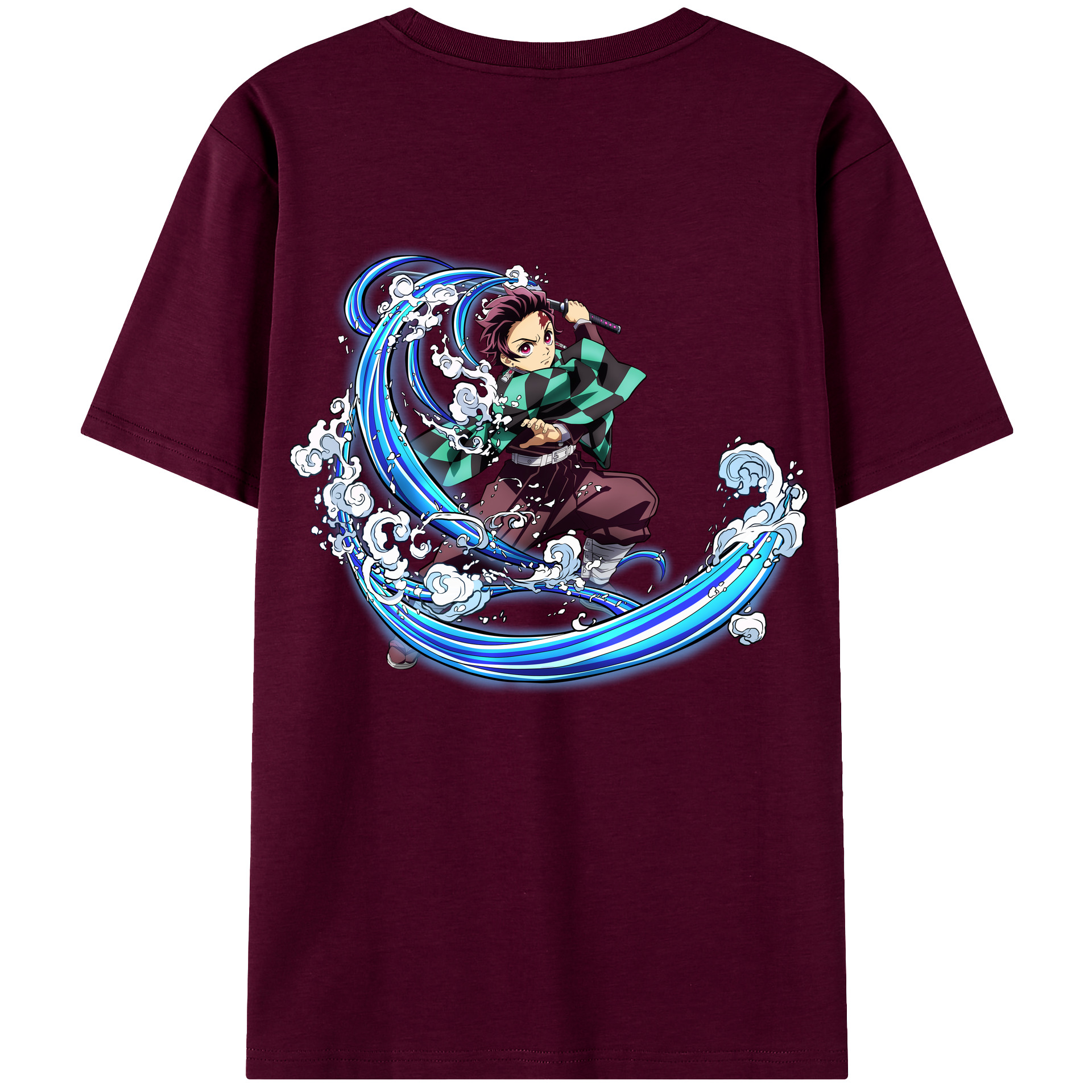 （画像用） 鬼滅の刃 竈門 炭治郎／かまど たんじろう Kamado Tanjirou レディース半袖Tシャツ(バックプリント)